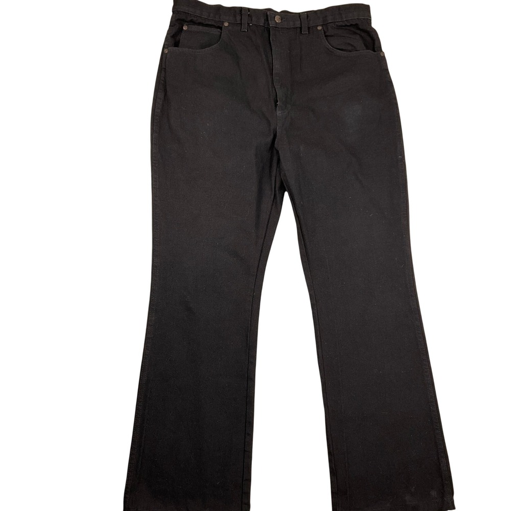Sheplers Jeans Mens 40W Black Denim 514 -045 Shirt‎ Gripper Cowboy Cotton USA